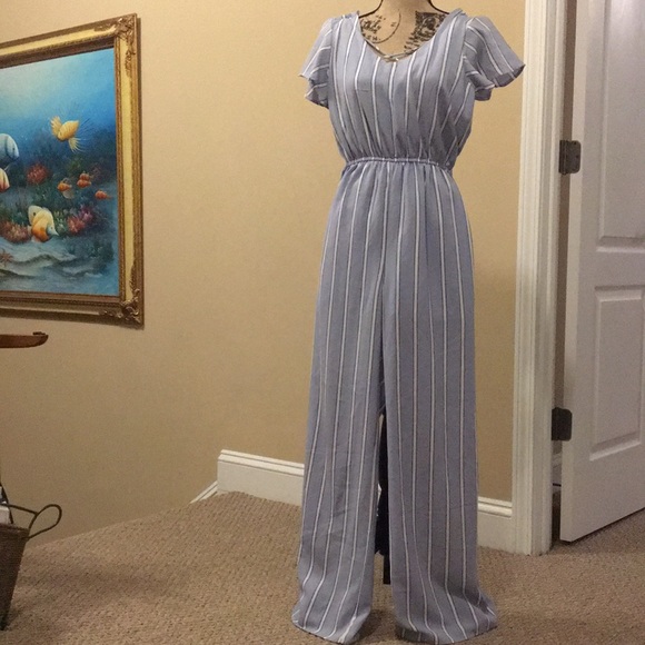 one clothing Other - Blue and white jump suit ☁️🦋 firm price